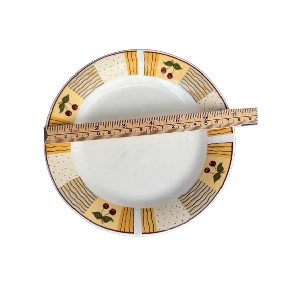 Daily Dining Cherry Royale Stoneware Salad Plates set of 4 Vintage 7” - Picture 4 of 5